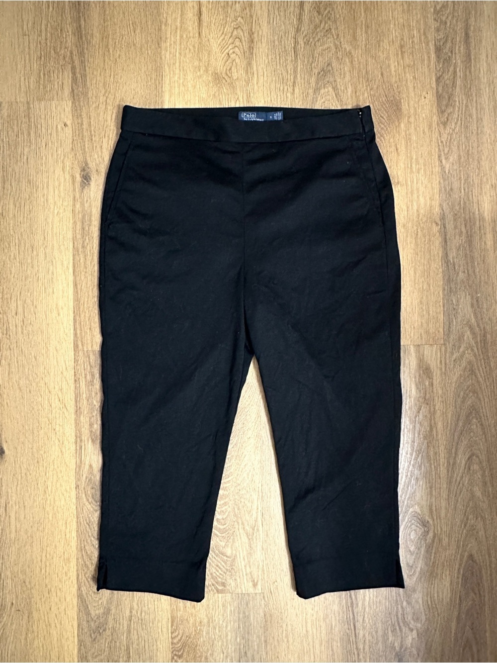 Polo Ralph Lauren Black Capri Pants Women’s Size 8 Stretch Crop Career Office